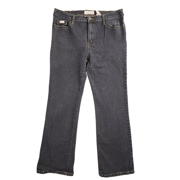 Vintage Baby Phat Jeans Womens 16 Dark Wash Denim Straight Leg Embroidered Cat Y - Picture 1 of 16